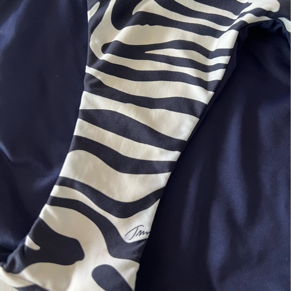 Trina Turk Zebra Handkerchief Tankini & Reversible Shirred Hipster Bottom Sz 6** - Picture 14 of 16